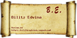 Bilitz Edvina névjegykártya